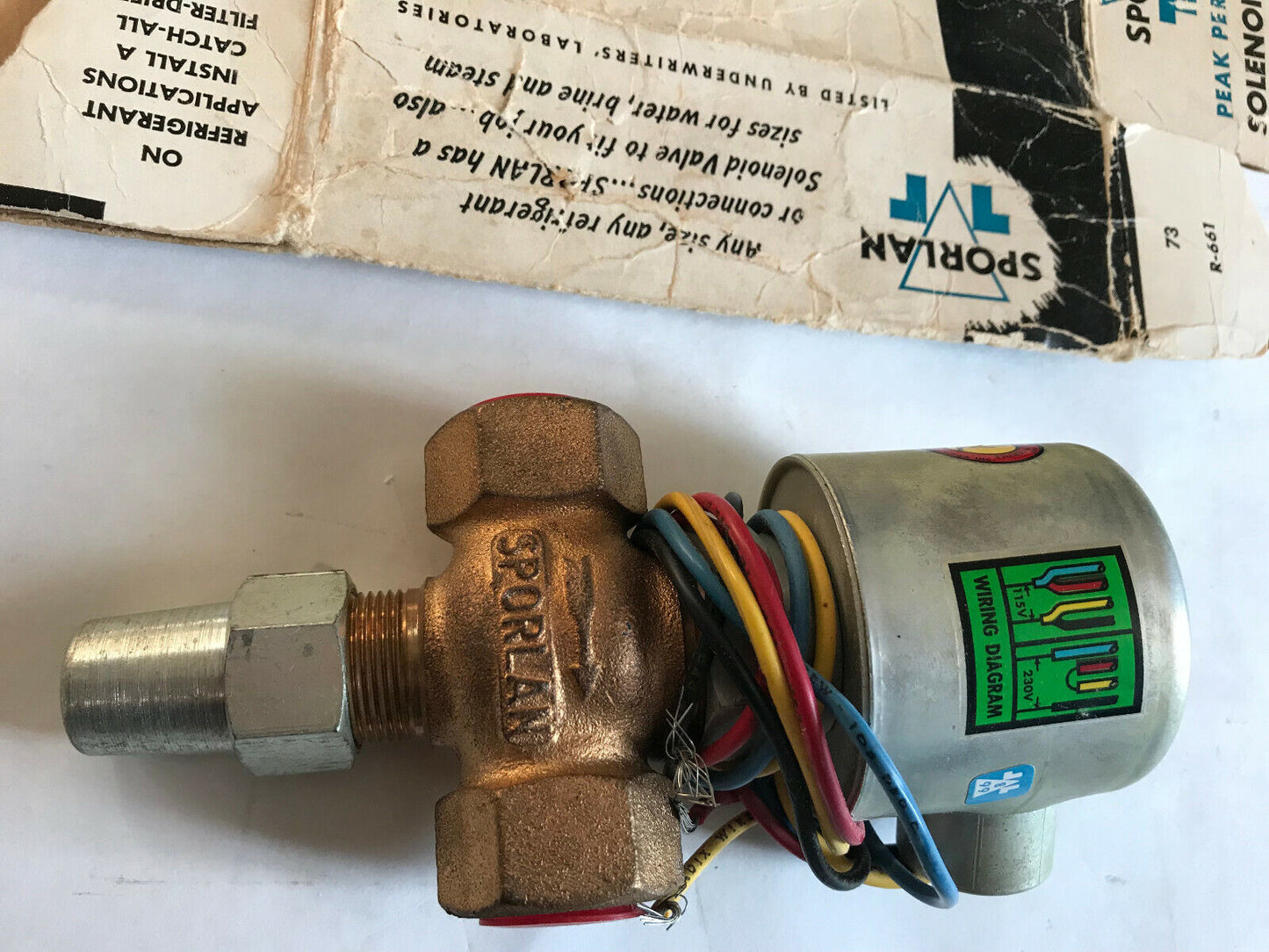 New 1/2" Fpt Sporlan 73P Solenoid Valve 275 115/230V 400 Wk. Pr. 12Watts A-5,Sm
