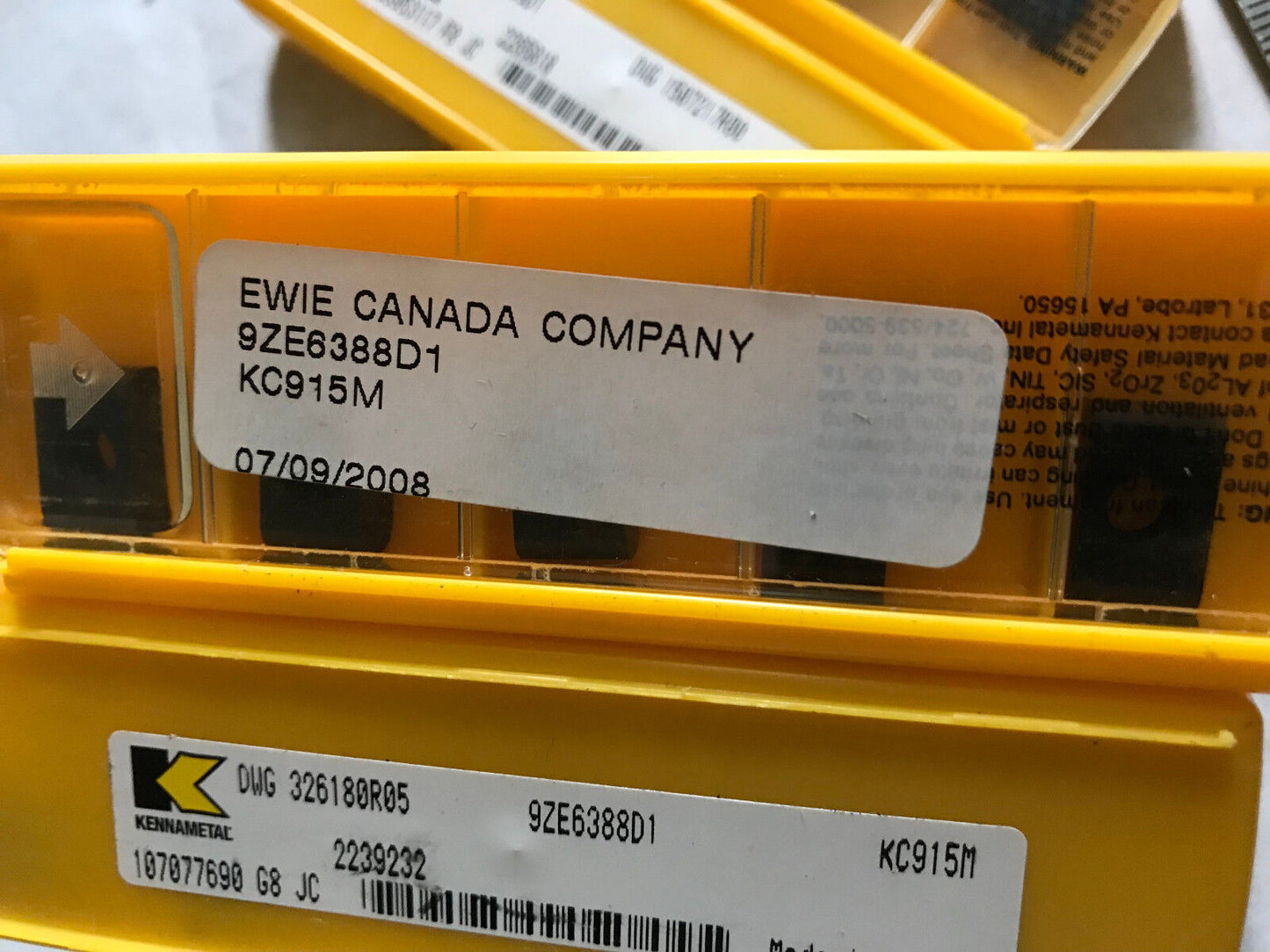 Lot 50 Kennametal Dwg 326180R05,9Ze6388d1, Carbide Inserts Kc915m,Ej,Es