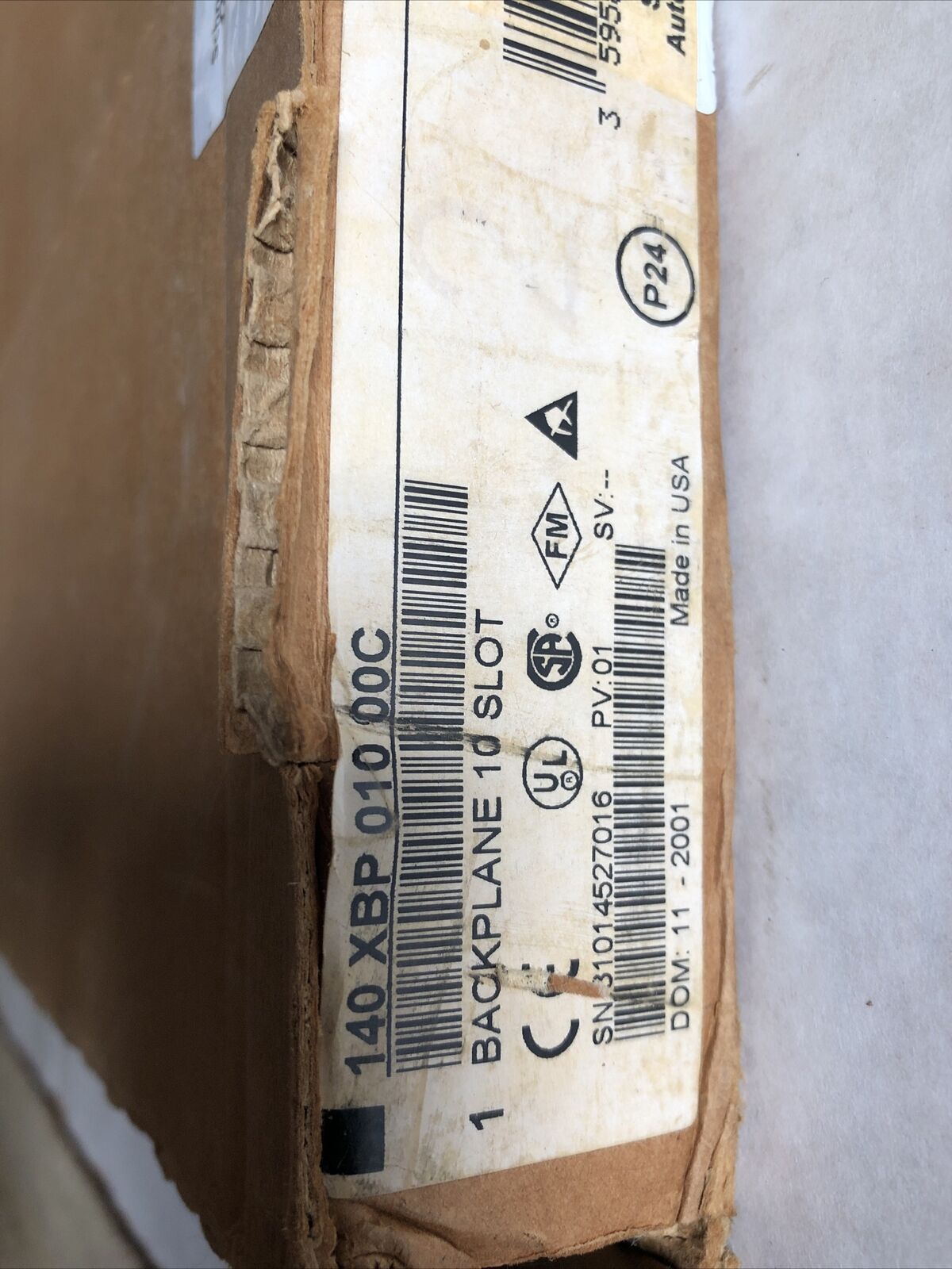 New Gould Schneider 140 Xbp 010 00C Backplane 10 Slot With Conformal Coat,Ba