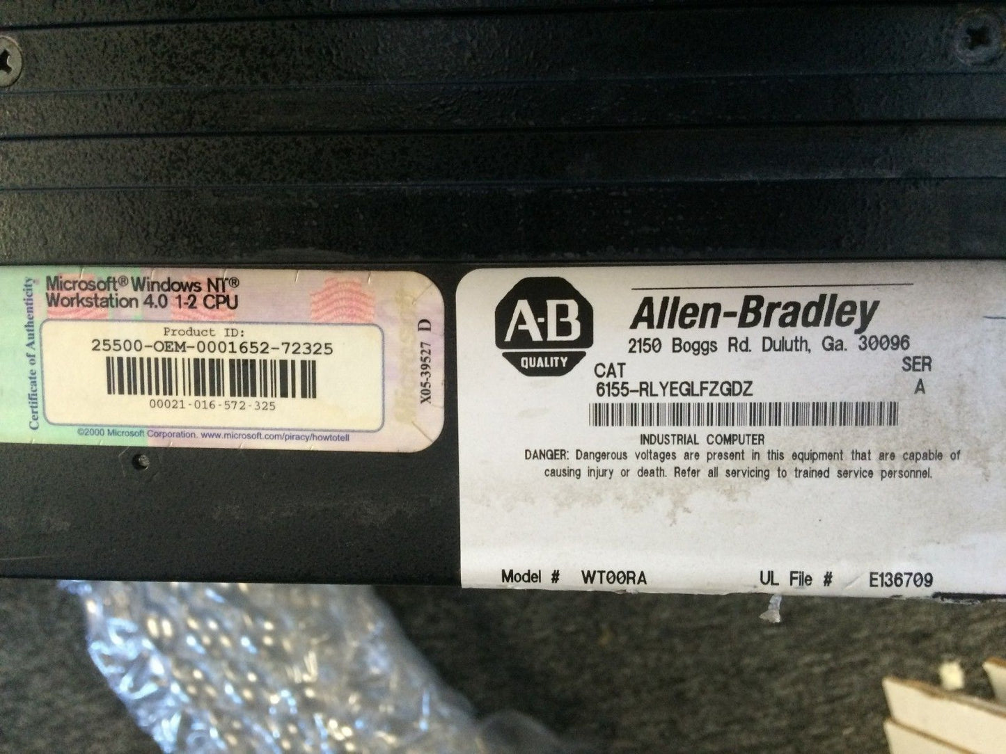Allen Bradley 6155-Rlyeglfzgdz Industrial Computer Mod Wtoora Piii 688 Socket,Bg