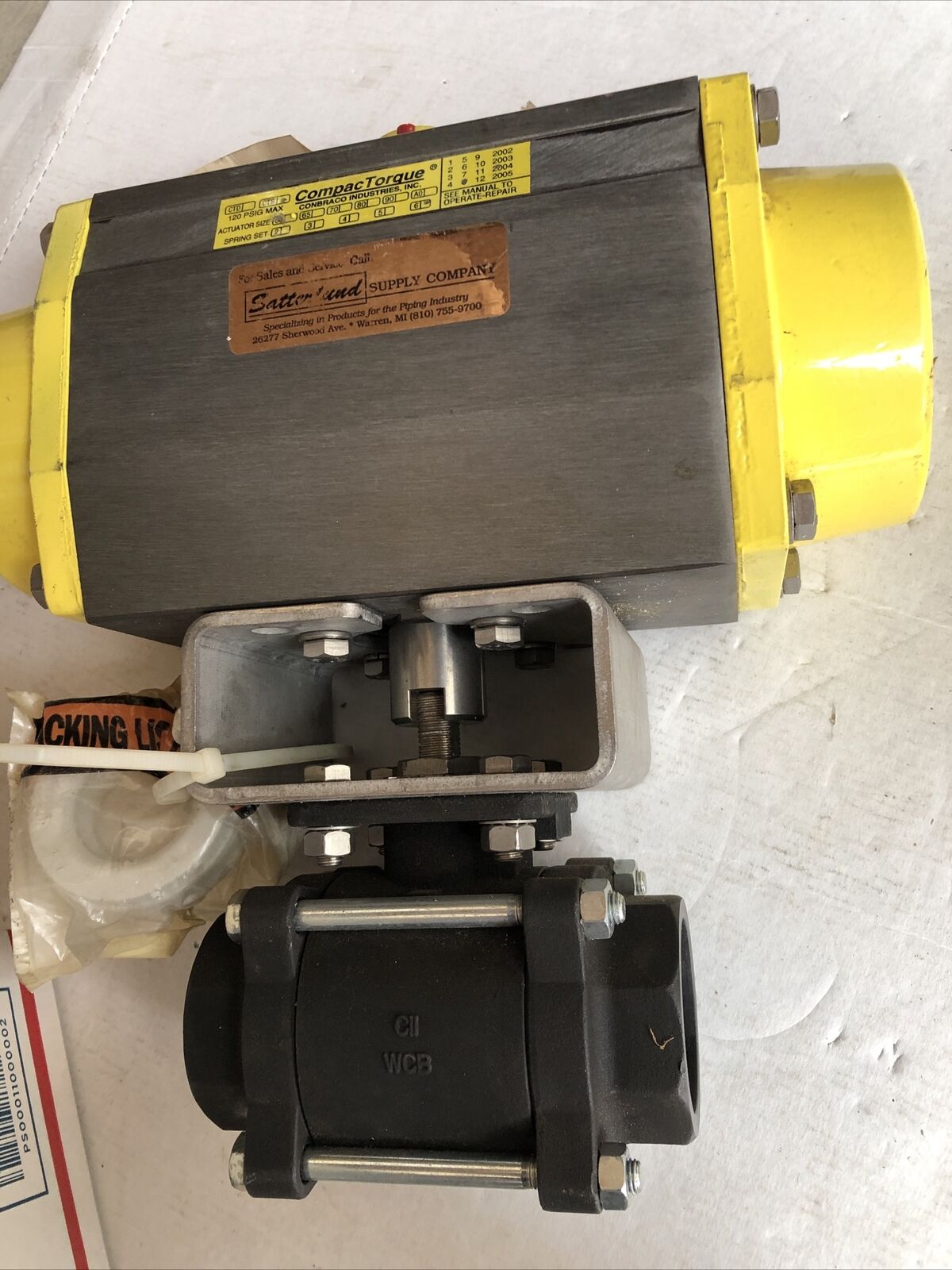 New Conbraco Cts 60,Compac Torque Cts30,4000,1620500,800 Cwp Actuator,Weld 2”Ae