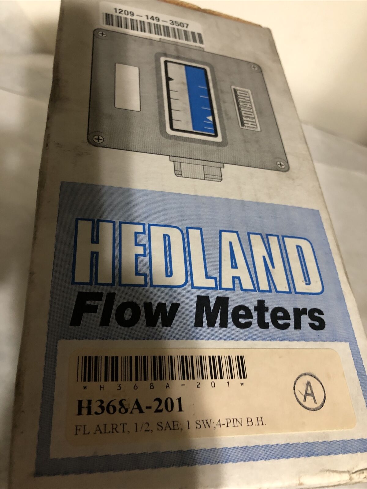 New Hedland H368a-201 Flow-Alert Flow Meter/Switch, 3500 Psi Max, 1/2" Npt,Bu,Fg