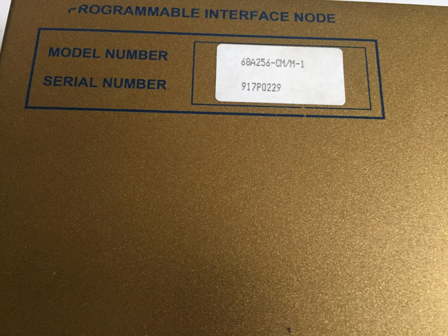 Specter 68A256-Cm/M-1 Programmable Interface Node 68A256cmm1,Es