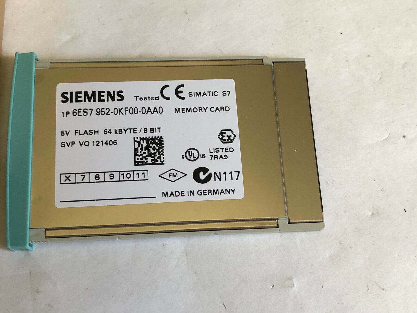 Siemens 6Es7 952-0Kf00-0Aa0 Memory Card,Mc 952/64 Kb 5V, 6Es7952-0Kf00-0Aa0,Ch