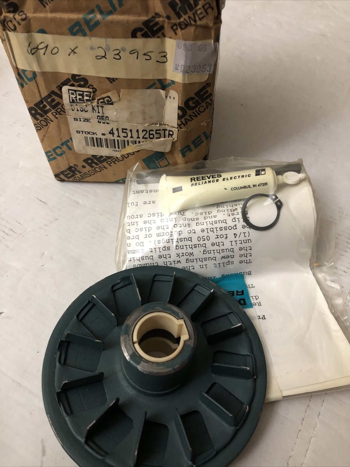 Dodge,Baldor,Reliance Electric Reeves Vari Sliding Disc Kit 66 Size 050 Md,Cw