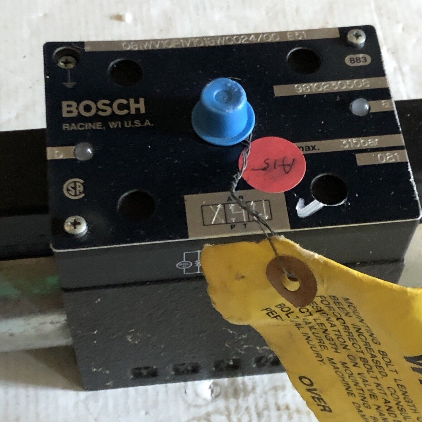 Bosch 081Wv10p1v1018wc024/00 E51 Hydraulic Proportional Solenoid Valve,24 Vdc,Ae