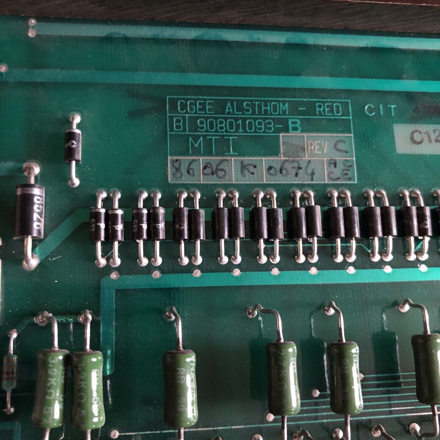 Cgee Alsthom-Red 90801093-C,Mti Cgee 90801093-B Cegelec Module,Ed,Bl