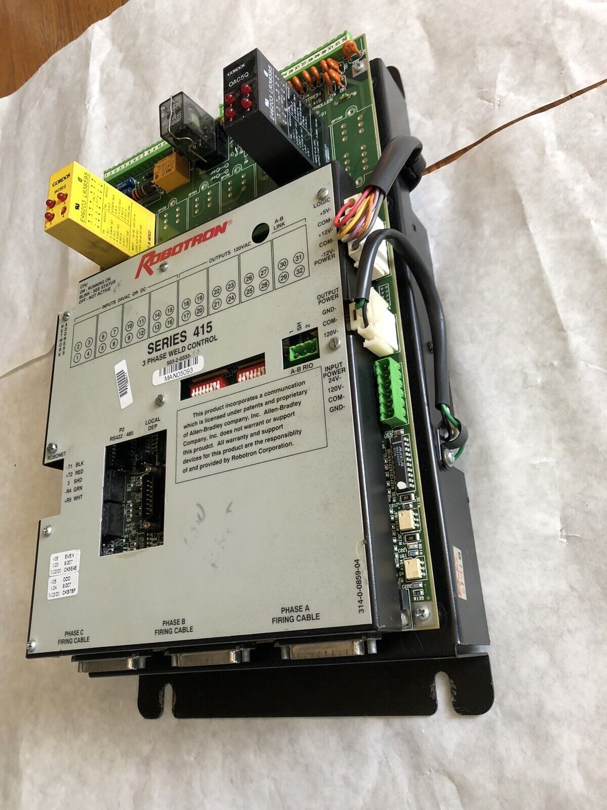 Robotron 503-2-0333 03 Series 415,3 Ph Weld Controller V9.005,503-2-033309,Dk,Az