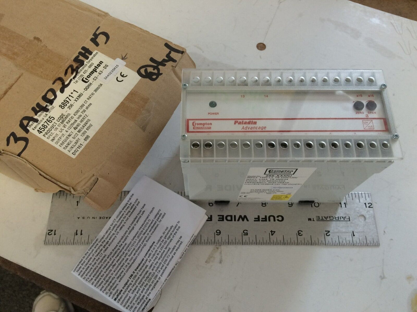 New Crompton 256-Xxmu Paladin Transducer 5.04A 120V,3P,256-Xxmu-Qqhh-C3-A3-Dg,Ee