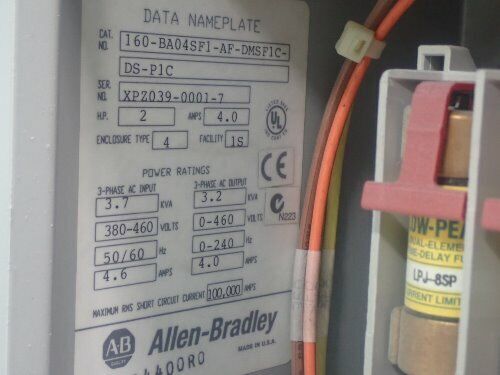 Allen Bradley 160-Ba04sf1-Af-Dmsf1c Drive Box Controller,Bd
