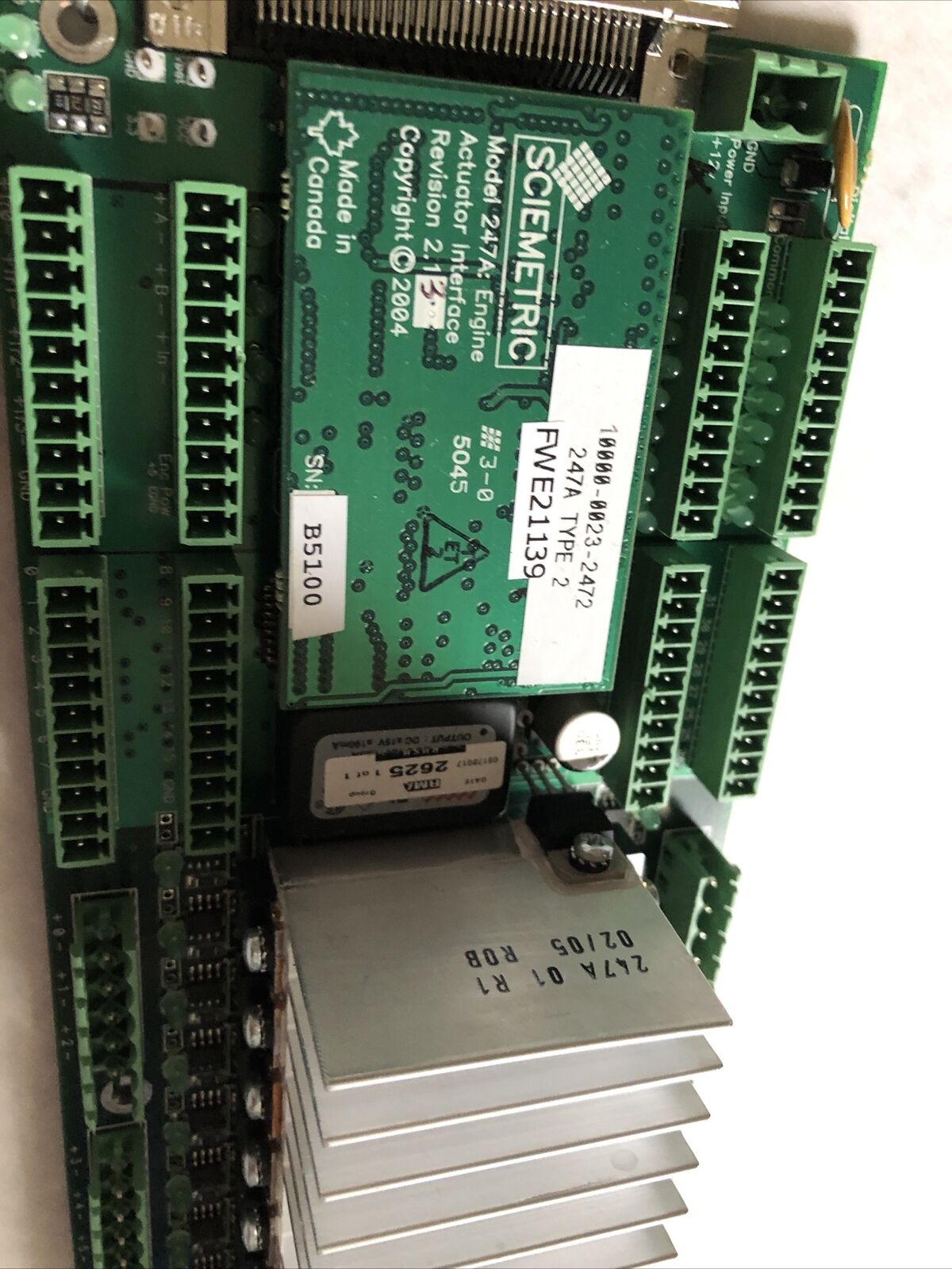 Sciemetric 10000-0023-2472,Actuator Interface,Revision 2.13. Model 247A 01 R1,Dg