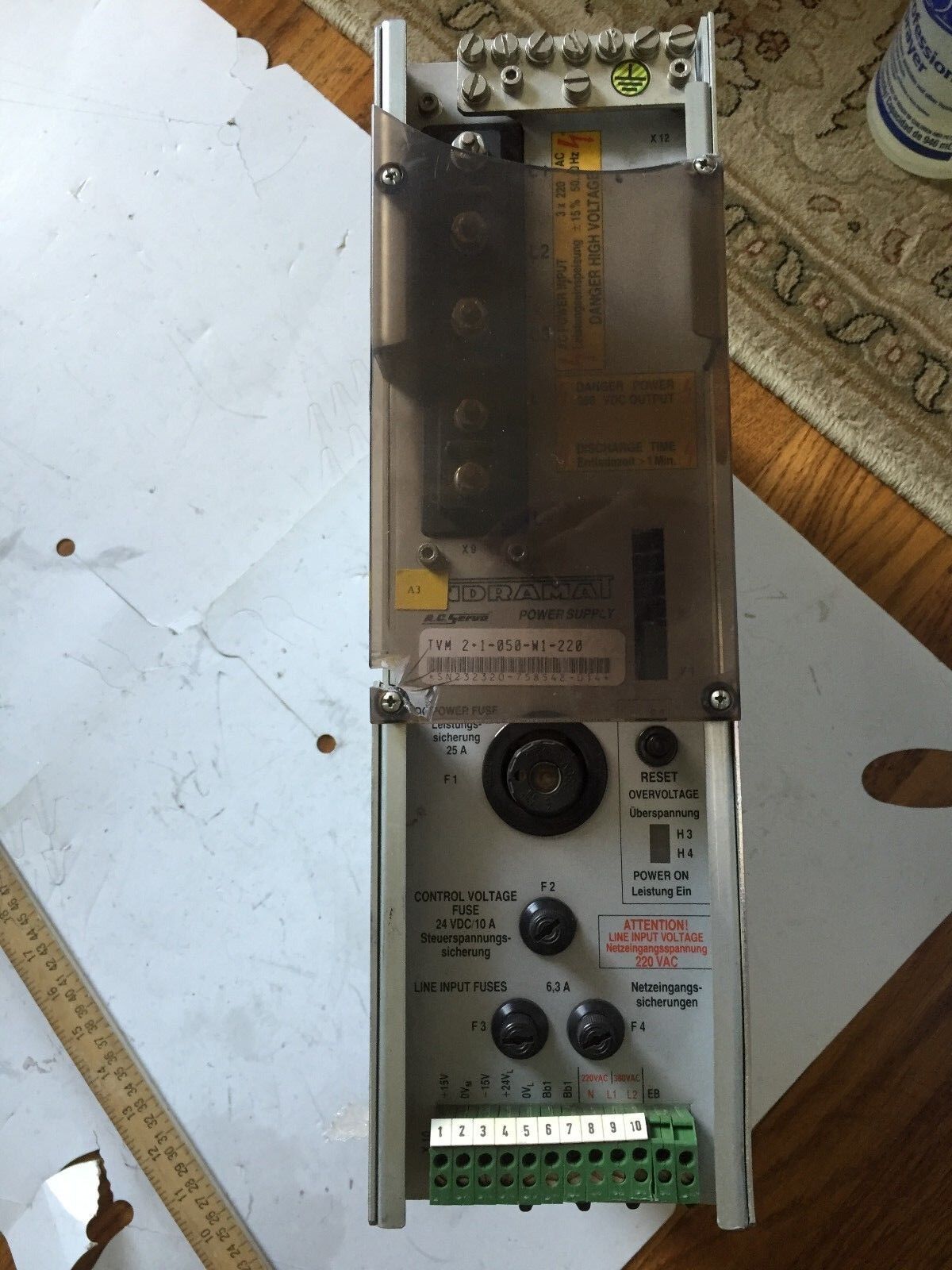 Indramat Tvm 2.1-050-W1-220 Bosch Power Tvm2.1-50-220/300-W1/220/380,Sr