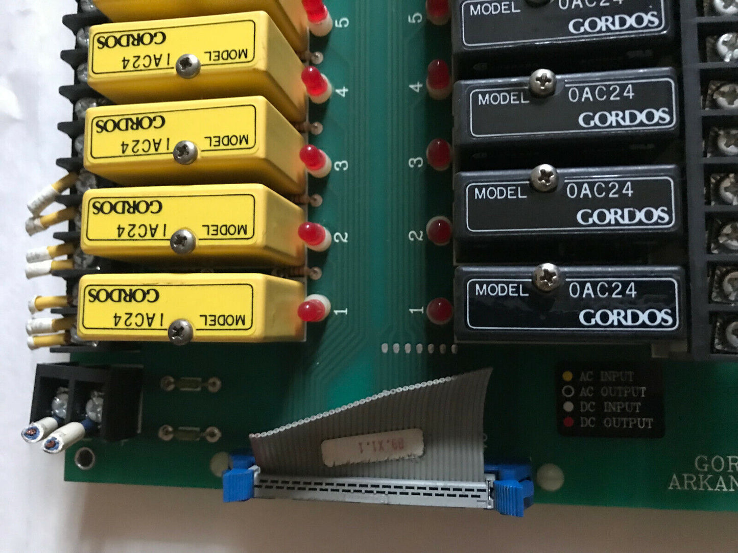 Gordos Ny9200 0005-M Relay Board,Gordos Arkansas Ny9200 0005-M,Iac24,Oac24,Sn