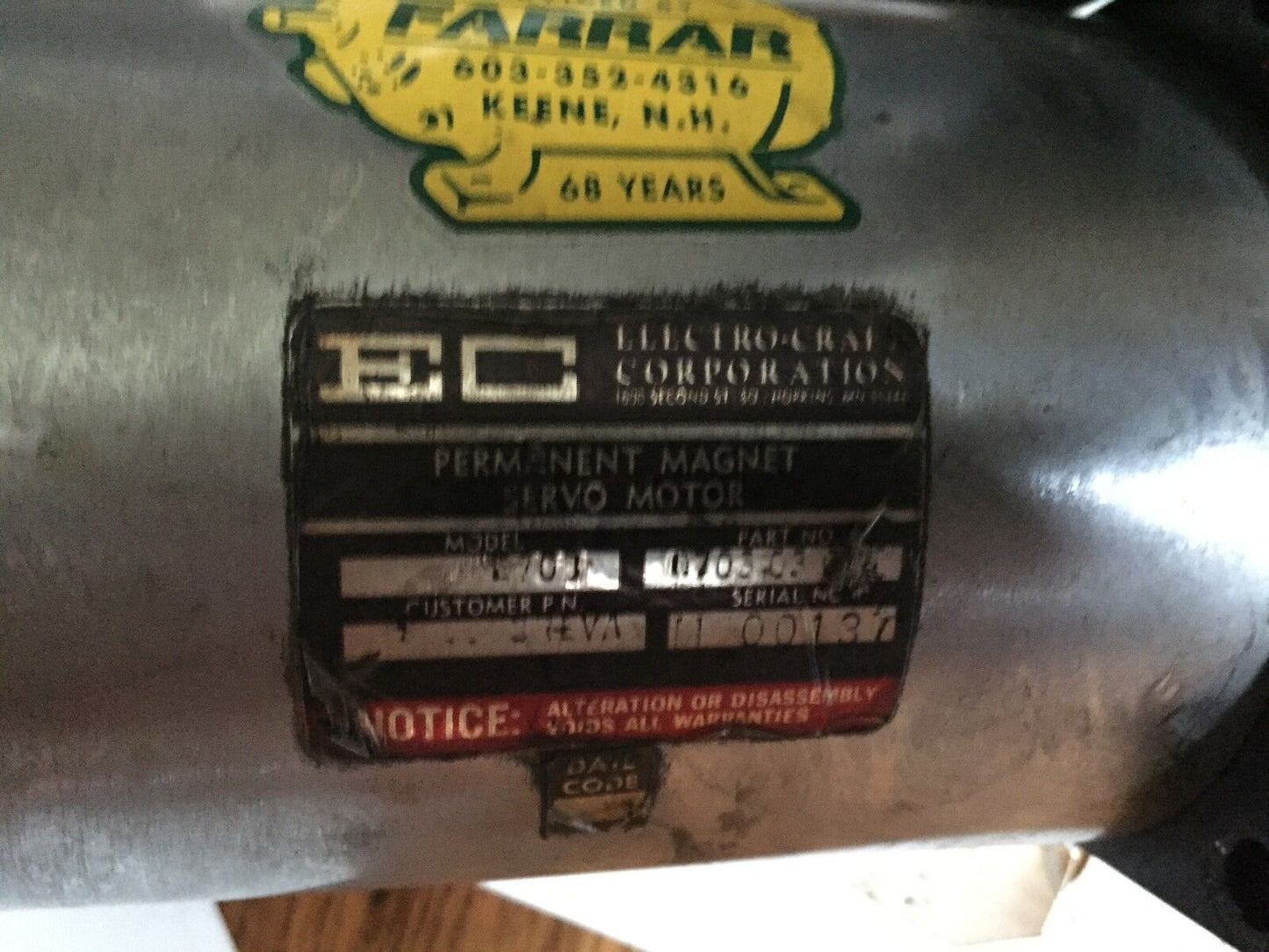 Electro-Craft E703 Permanet Magnet Servo Motor,Ec E703,L703,0703 03 08,Bd