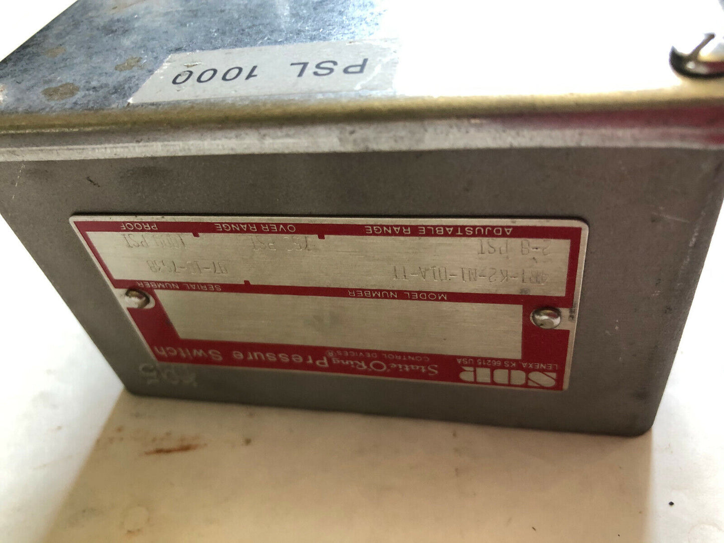 Sor 4Rt-K2-N1-D1a-Tt,4Rt-K2-Nl-D1a-Tt Psl 1000 Static O Ring Switch,1/4",2-8,Ck