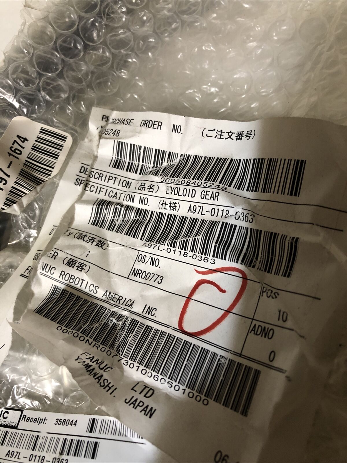 New Fanuc A97l-0118-0363 Robot Evoloid Gear Roller Part,Bp