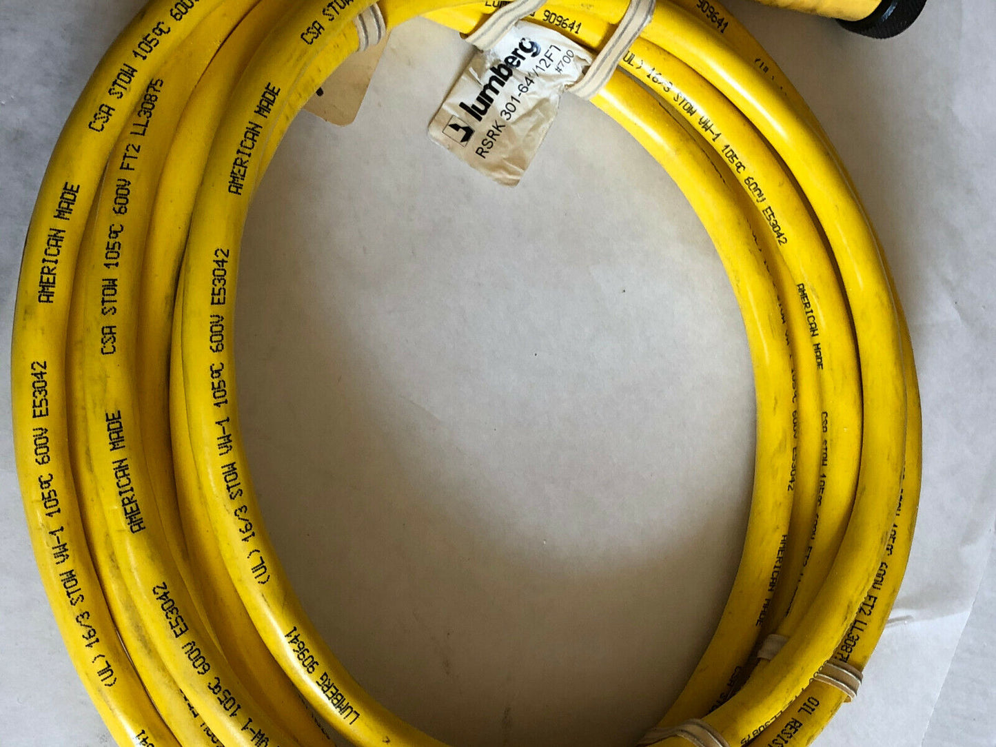 Robotic Rsrk 301-641/12Ft, Machine Cable Assembly Cordset Lumberg 909641,Ew