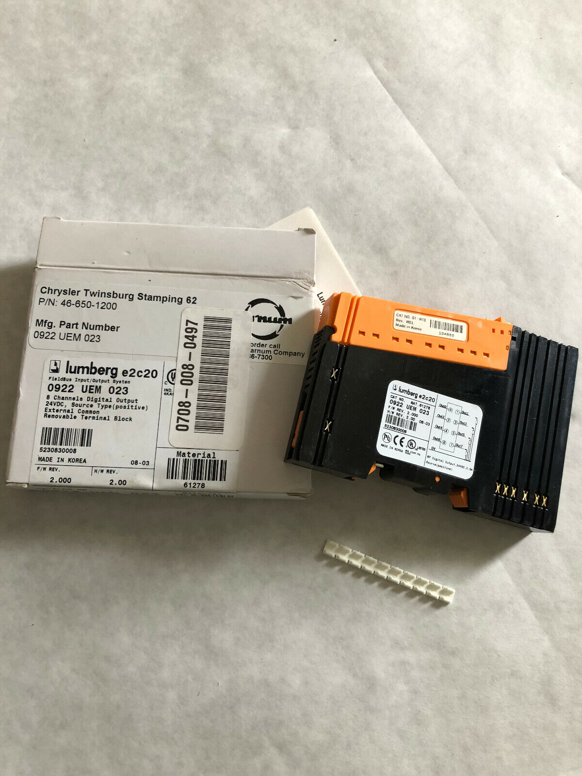 New Lumberg 0922 Uem 023 Digital-Output,Uem023 8Od,St-Rtb,Bz