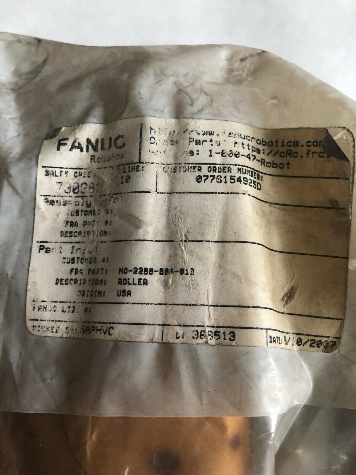 Lot 2 Fanuc No-2288-800-012,N0-2288-800-012 Replacement Cnc Robotic Roller,Fc