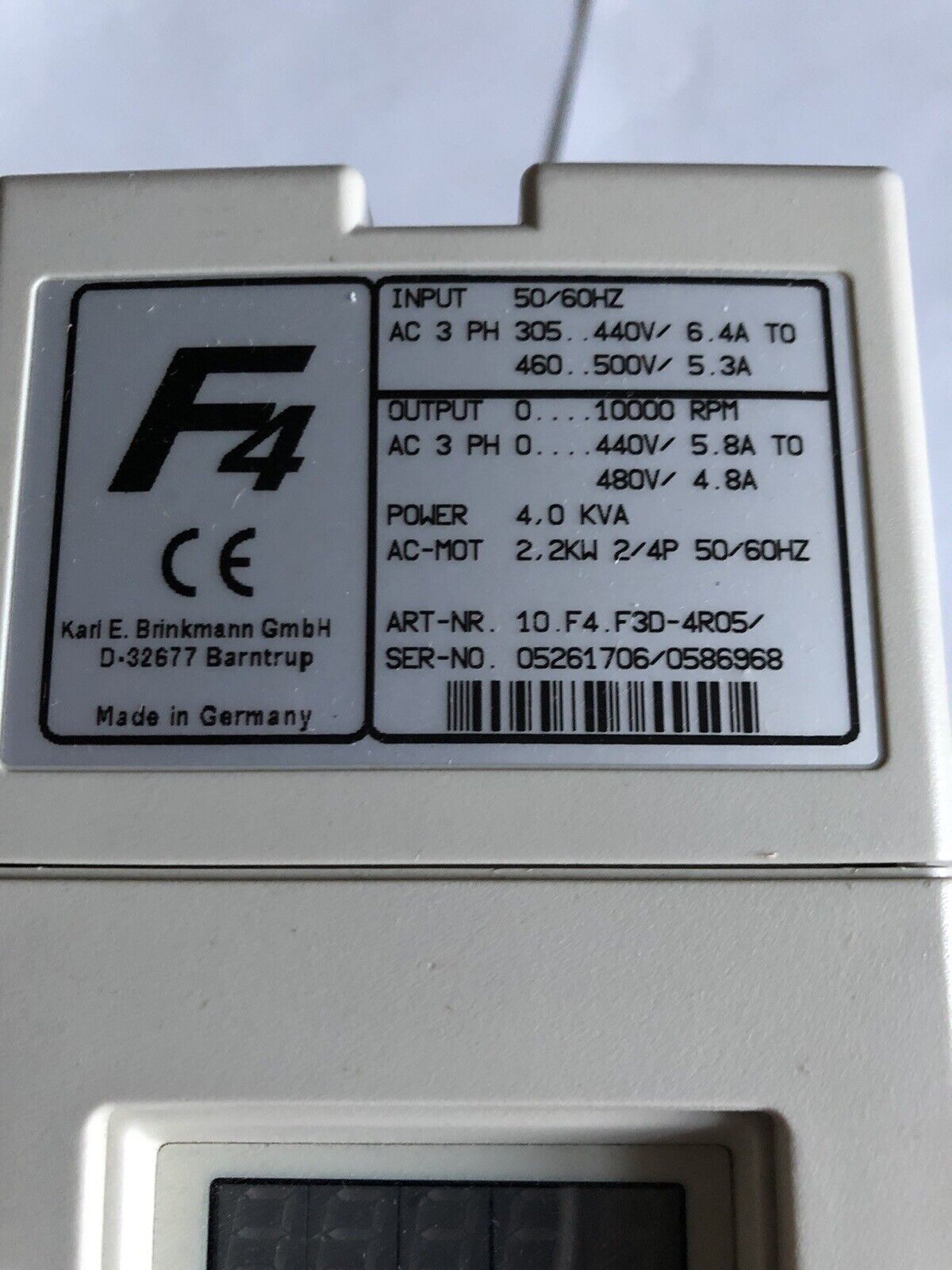 New Keb 10.F4.F3d-4R05 Frequency Inverter Drive Keb 10.F4.F3d-4R05/ 4.0 Kva,Bo