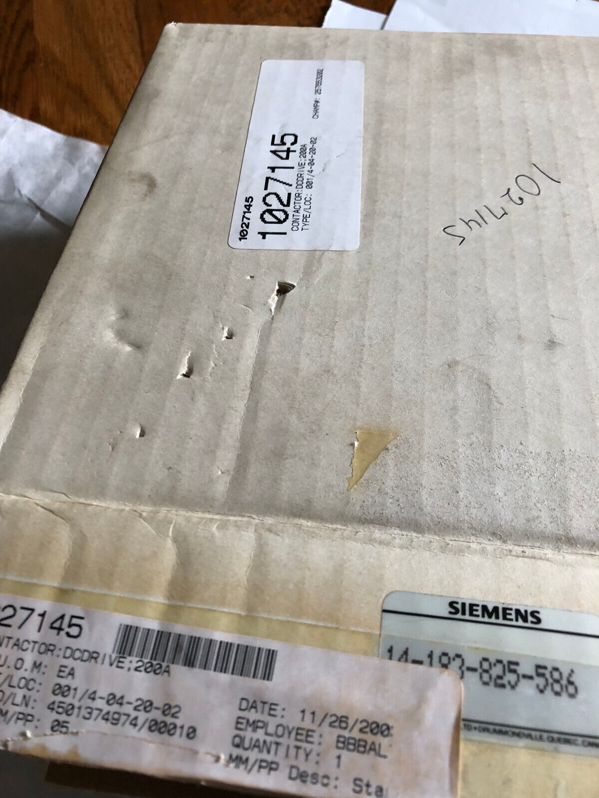 New Siemens 14-193-825-586,14429-335001,3Mn6 0310,250 Amp/500 Vdc Contactor,An