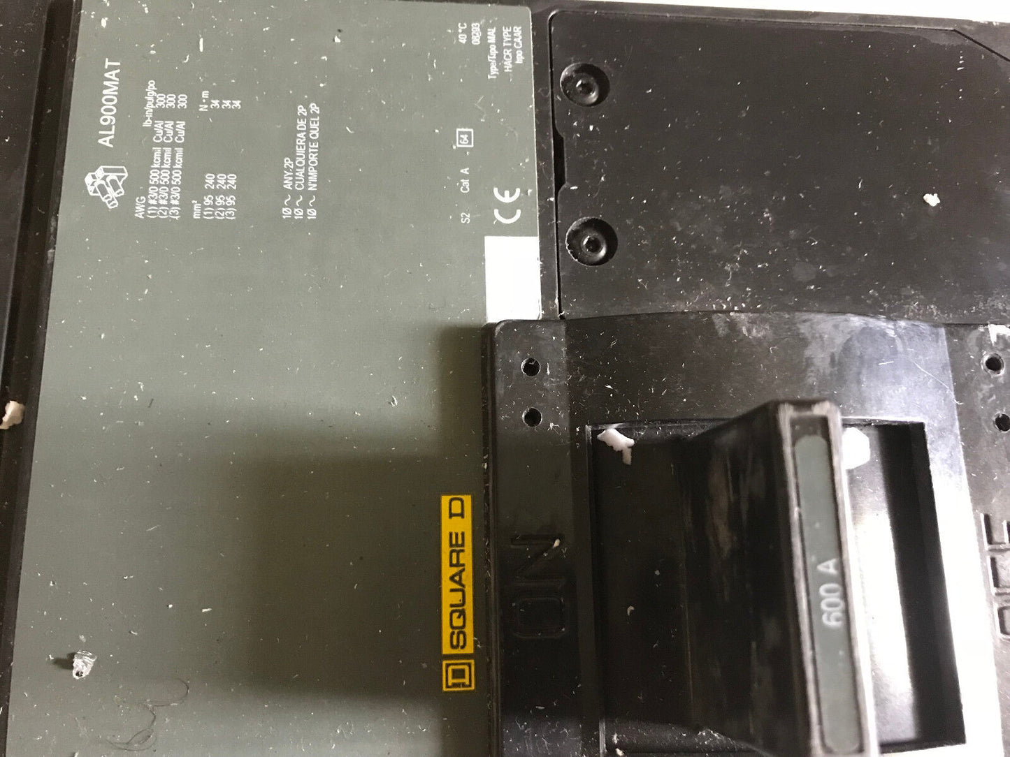 Square D Mhl366006139,600 A Thermal Circuit Breaker Mhl Mh 600A,Al900mat,Ep