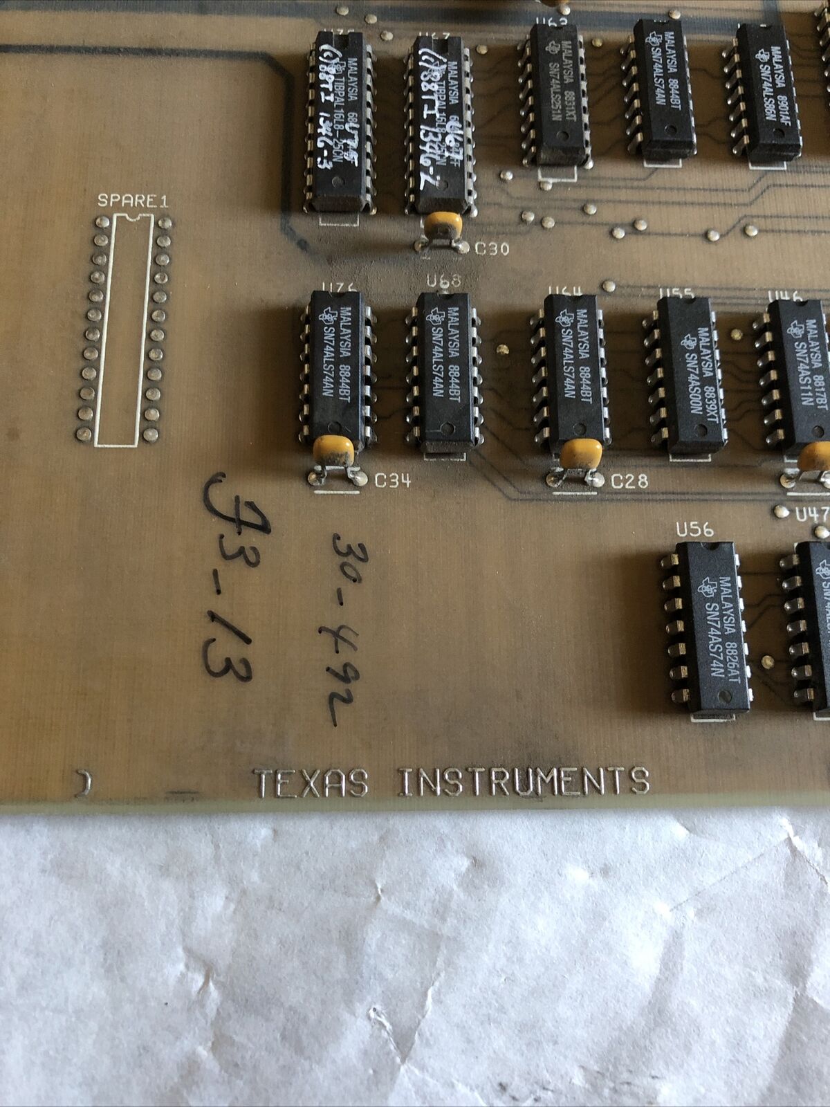 Siemens 560-2134,Texas 2601334-000,Schem 2601332, 64K Mem Good Card,Ee,Ek