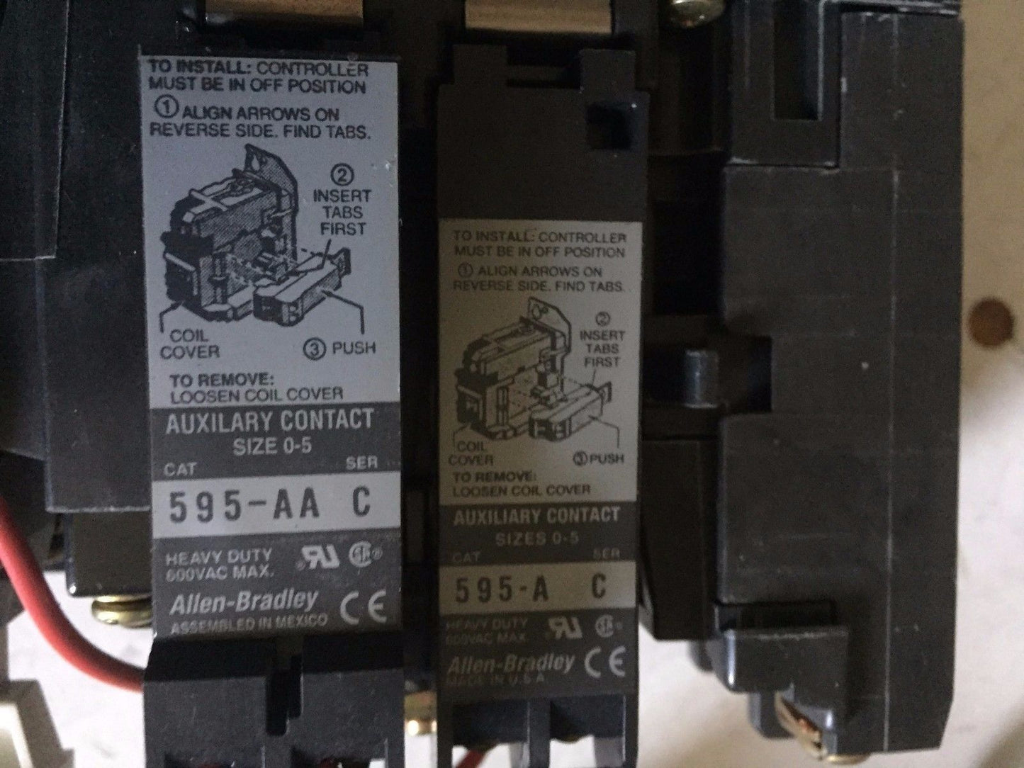 Allen-Bradley 509-Aod,509-A0d Nema Size 0,595-Aa C,Magnetic Starter 110V,Bw