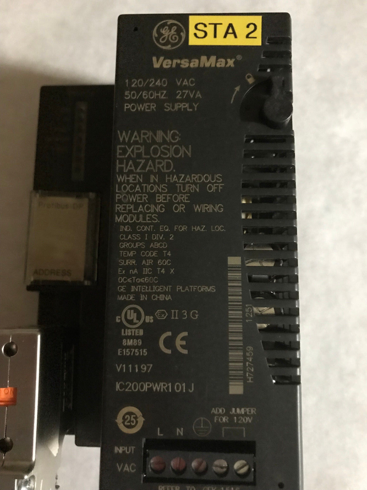 Ge Ic200pwr101j Versamax,Ge Pbi001,Pb1001,V11197,120/240V Power Supply,Ej
