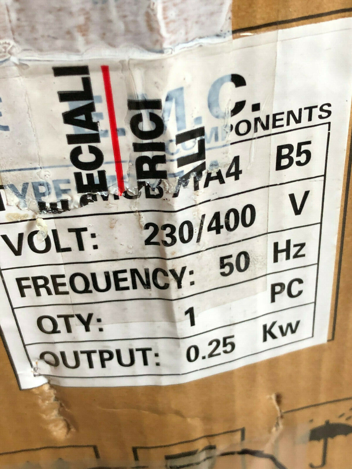 E.M.C. Msb71a4 Motor 230/400V .25Kw,0.33 Hp Components Motore Autofrenante,Sj