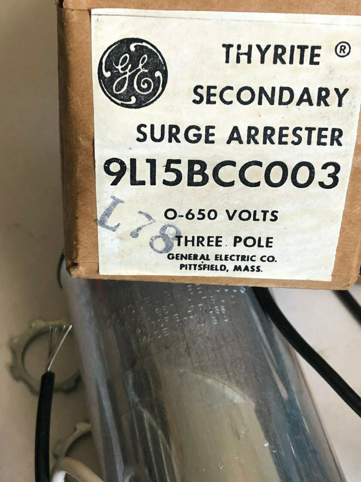 New Ge 9L15bcc003 Protective Capacitor 3Wire 0-650Vac,9L15bcc,Tj