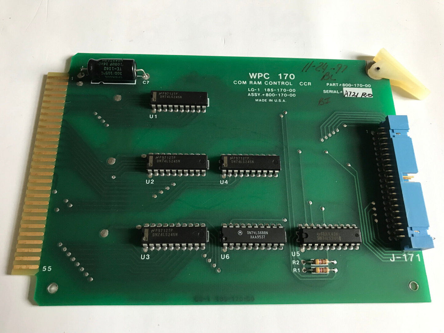 Web Printing Wpc 170,800-170-00 Com Ram Control Ccr,Lg-1,185-170-00,Es