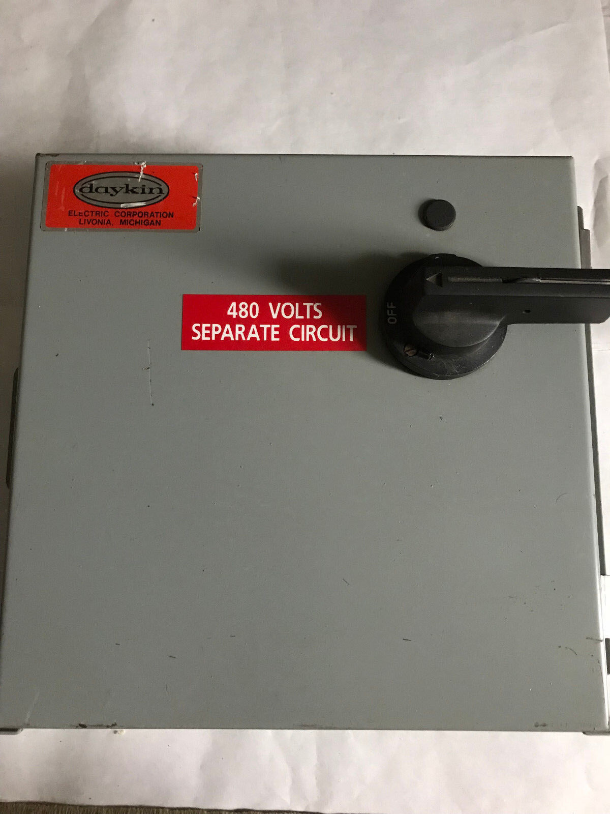 Daykin Dkn 180,Tl103,Gpfs-05A545 Disconnect 480Volts Separate Circuit Dkn180,Ad