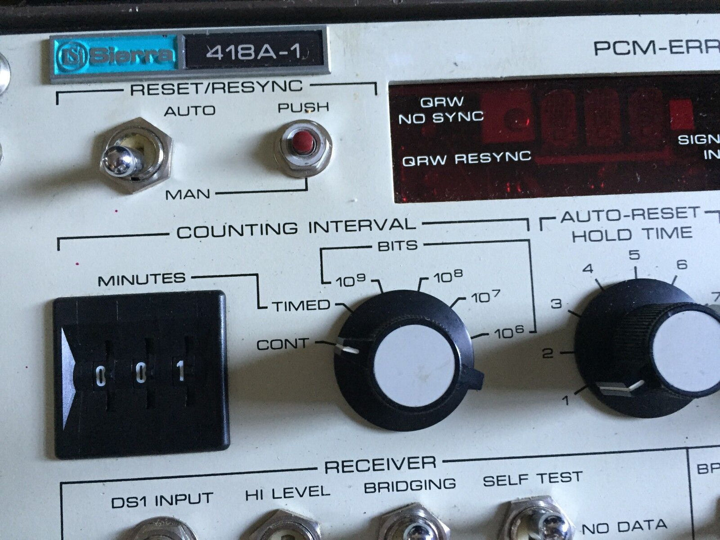 Sierra 418A-1,Siera 418A-1 Electronic 418A-1 Pcm-Error Performance Analyzer,Ta
