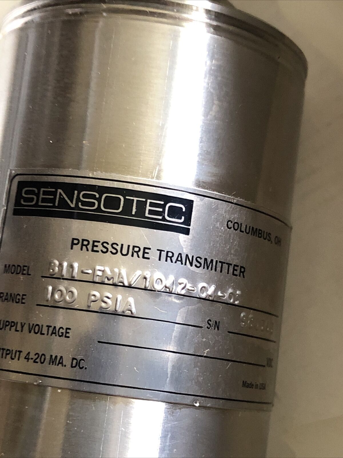 New Sensotec 811-Fma/1042-04-03 Pressure Transmitter,Eg