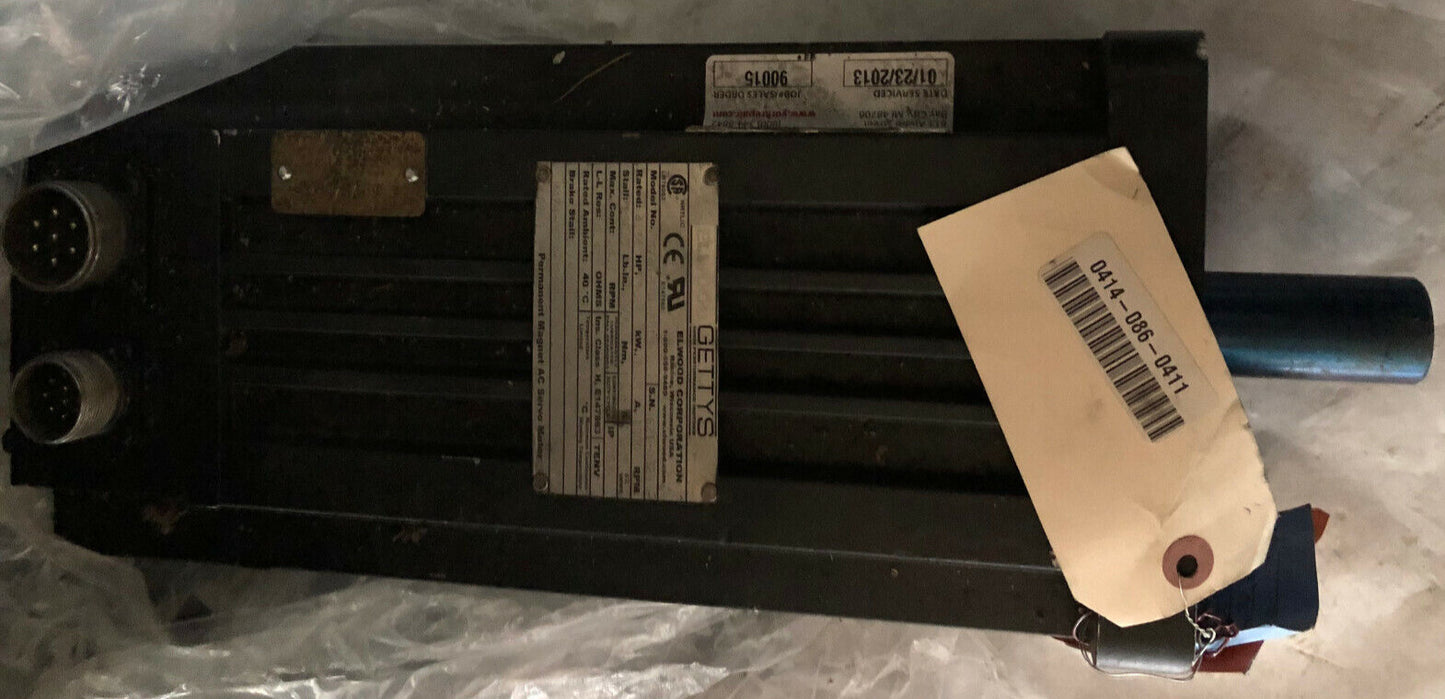 Elwood Gettys S74d-F01-F010 Ac Servo Motor,13.8A,230Vac,1800-Rpm,S74o-F01f010,Te