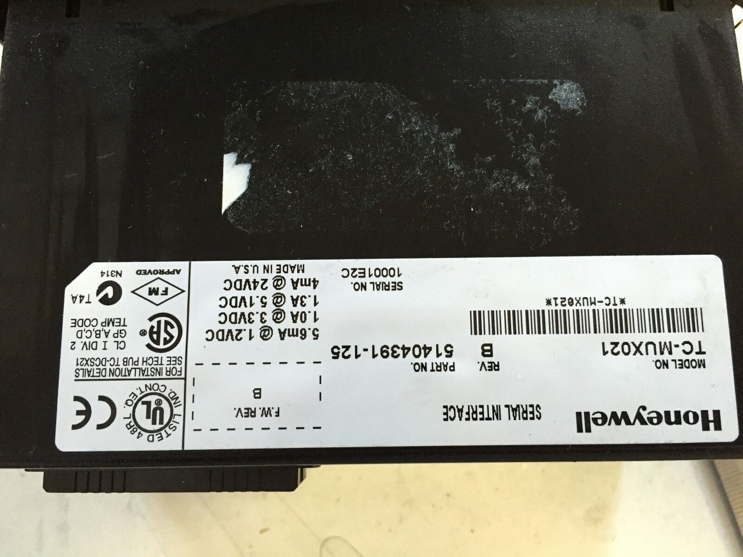 Honeywell Tc-Mux021 Serial Interface Module 51404391-125,51309283-400,Fk