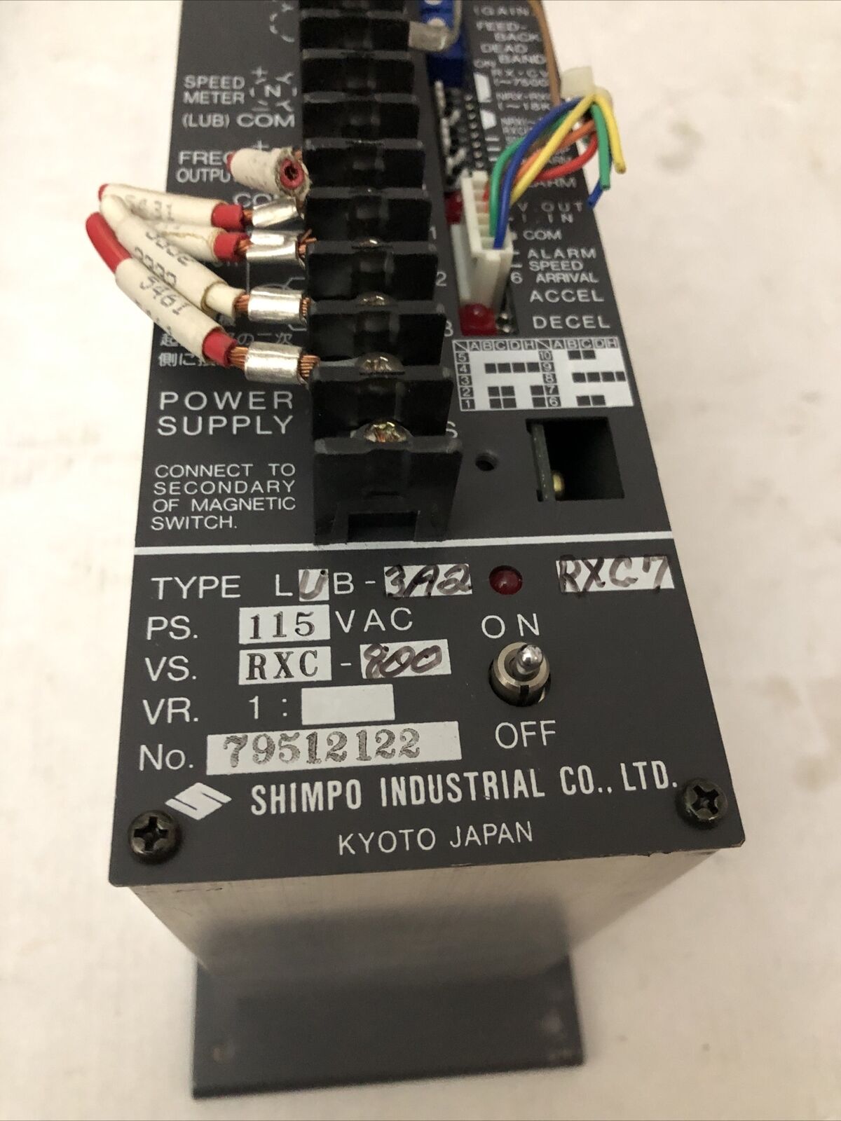 Shimpo Lub-3A2-Rxc7 Industrial Co Speed Control 115Vac Automatic,Cz