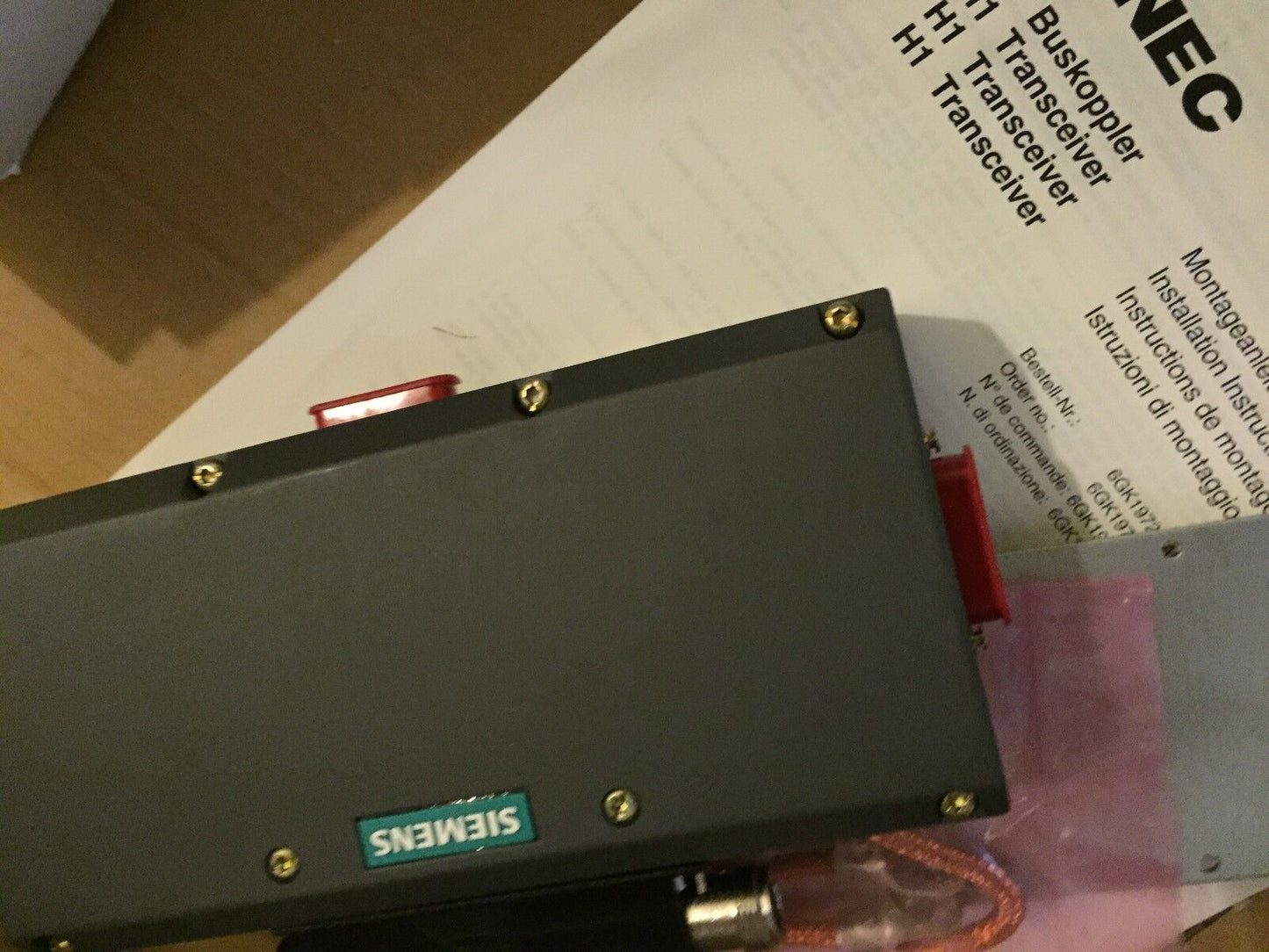 Siemens 6Gk1901-0Aa00-0Aa0,M7-105888 Transceiver Sinec H1,6Gk1100-0Ab00,Ba,Ey