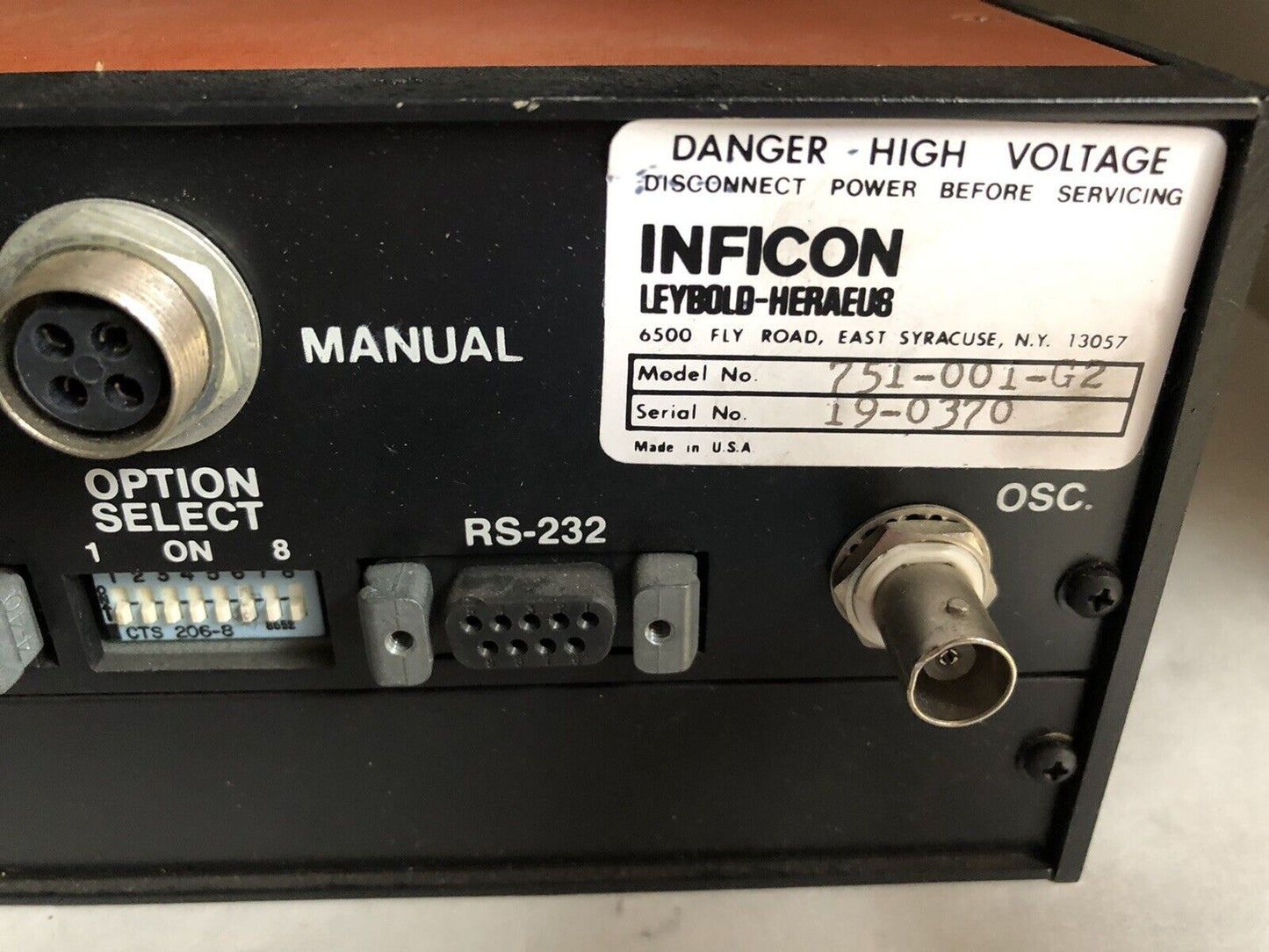 Inficon 751-001-G2,Inficon Xtc Leybold Heraeub Xtc Depostion Control,Bq