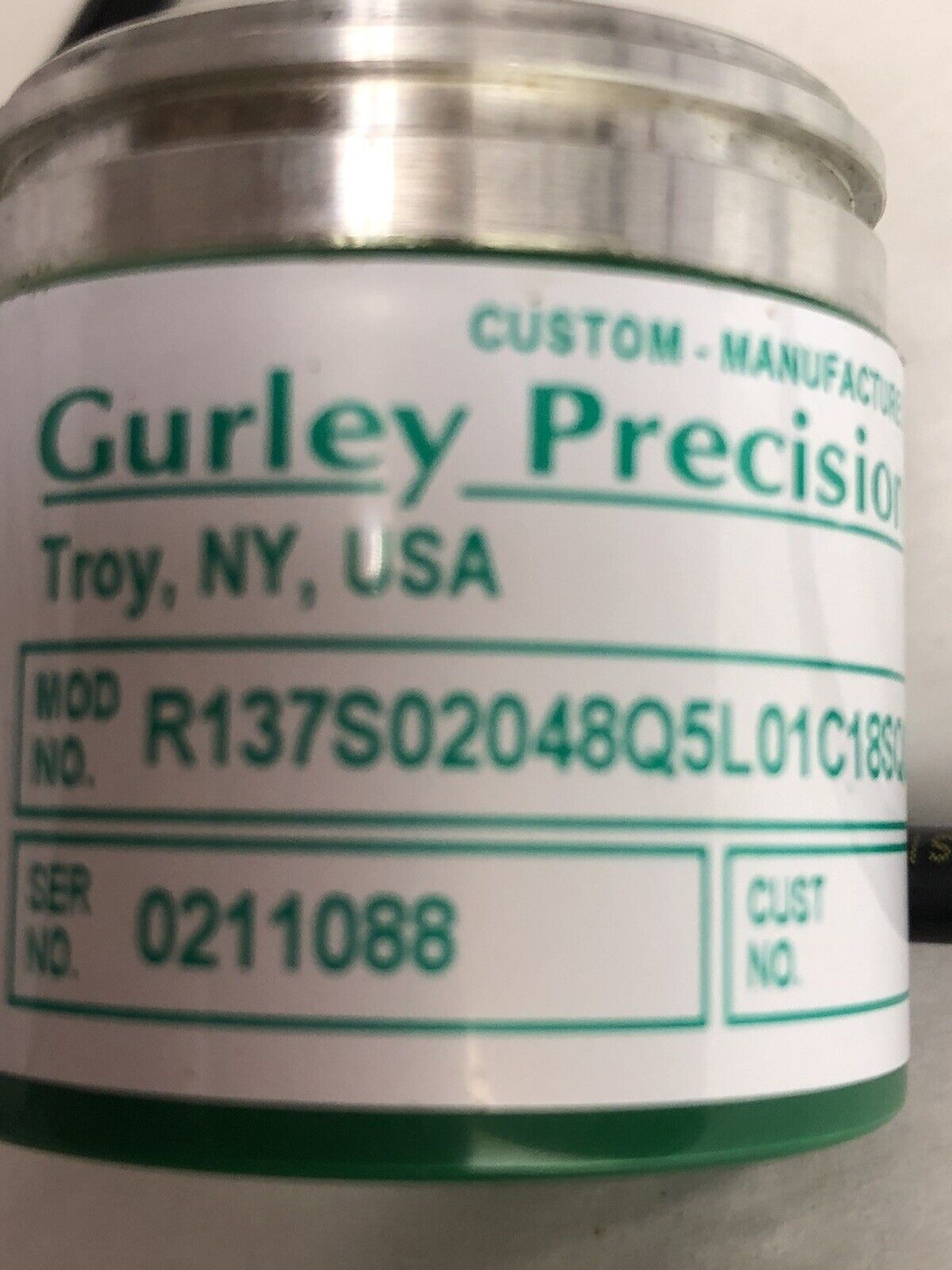 New Gurley Precision Encoder R137s02048q5l01c18s Shaft 1/8" X 23/64", An