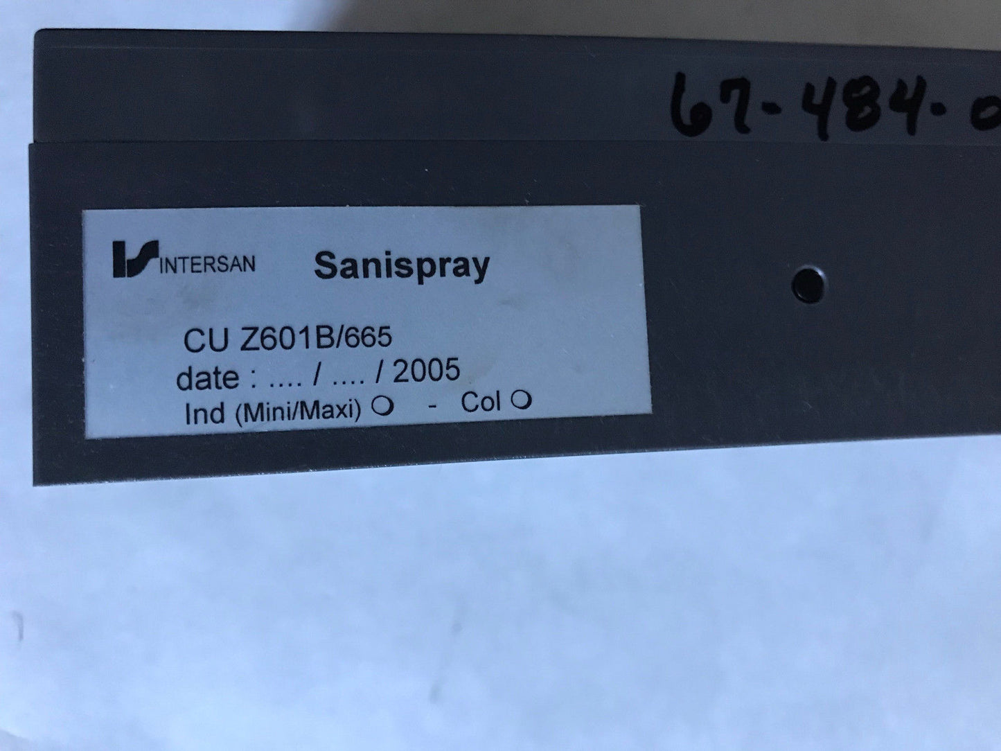 Is Cu Z601b/665 Switch Intersan P3173 Cu Sanispray 67-484-0221 Unit,Sa