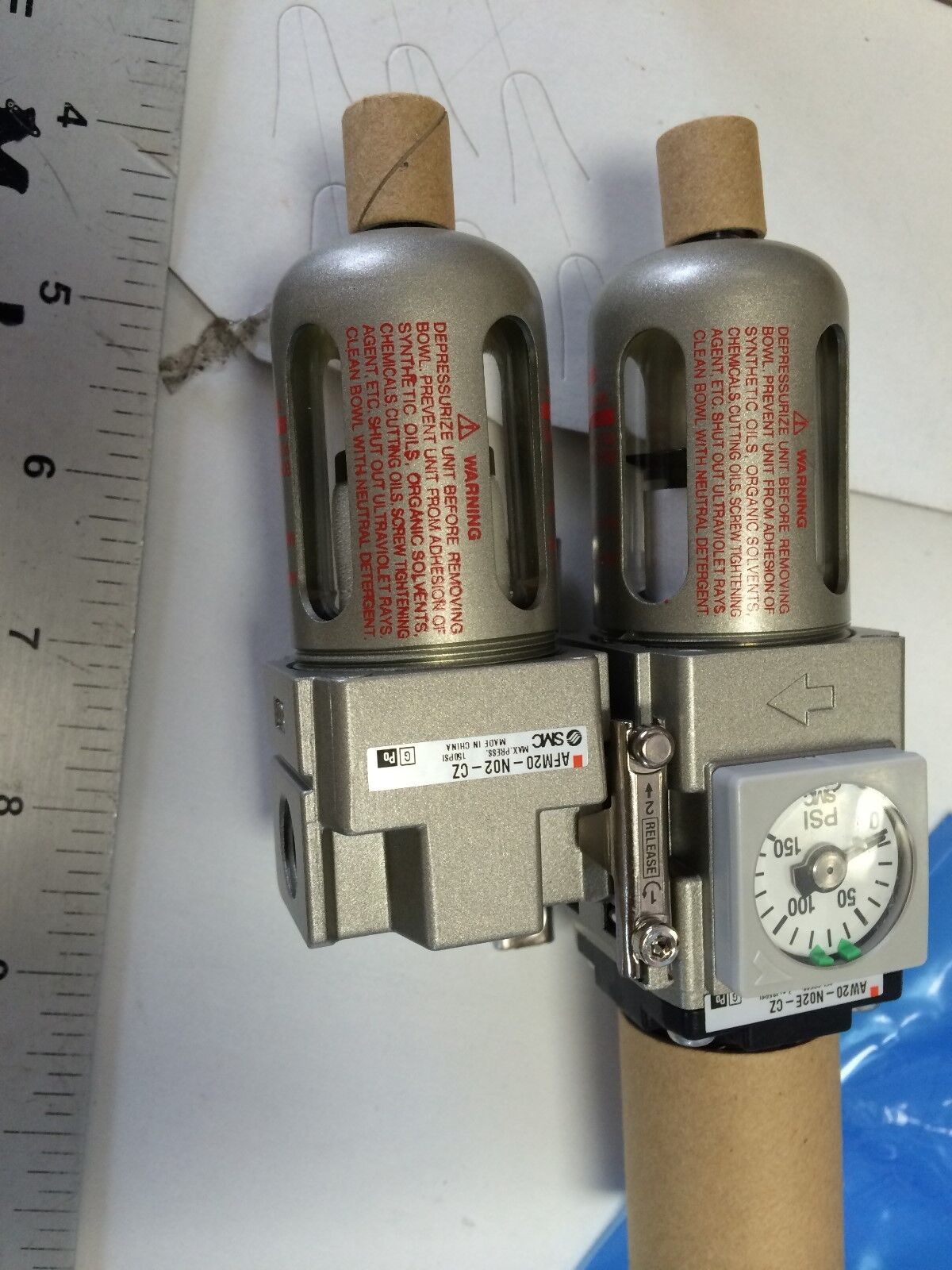 New Smc Ac20d-N02e-Cz,Aw20-N02e-Cz Pneumatic Afm20-N02-Cz Regulator,1/4" Npt,Ez
