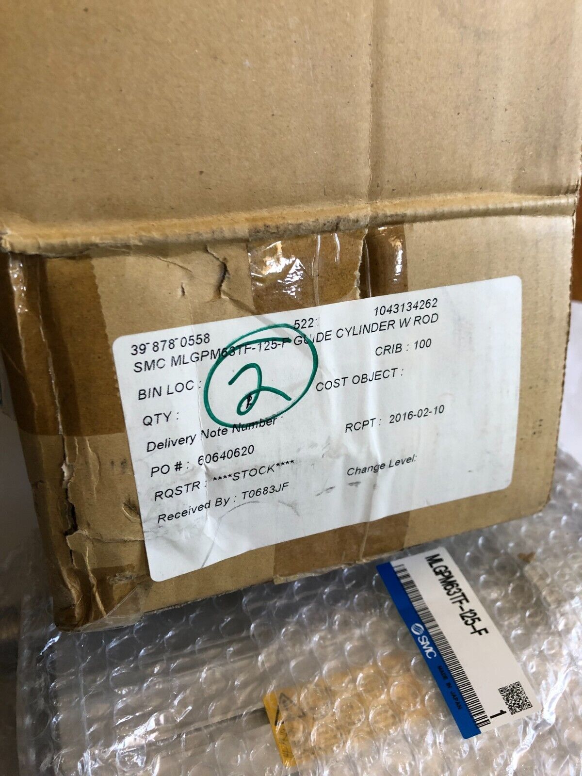 New Smc Mlgpm63tf-125-F Slide Cylinder,Smc Mlgpm63tf 125 F,An