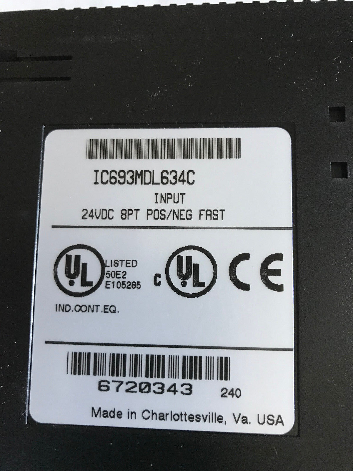 New Fanuc Ic693mdl634c Plc Iinput Module, 8 Pt, 24 Vdc,Ge Fanuc Mdl634,St