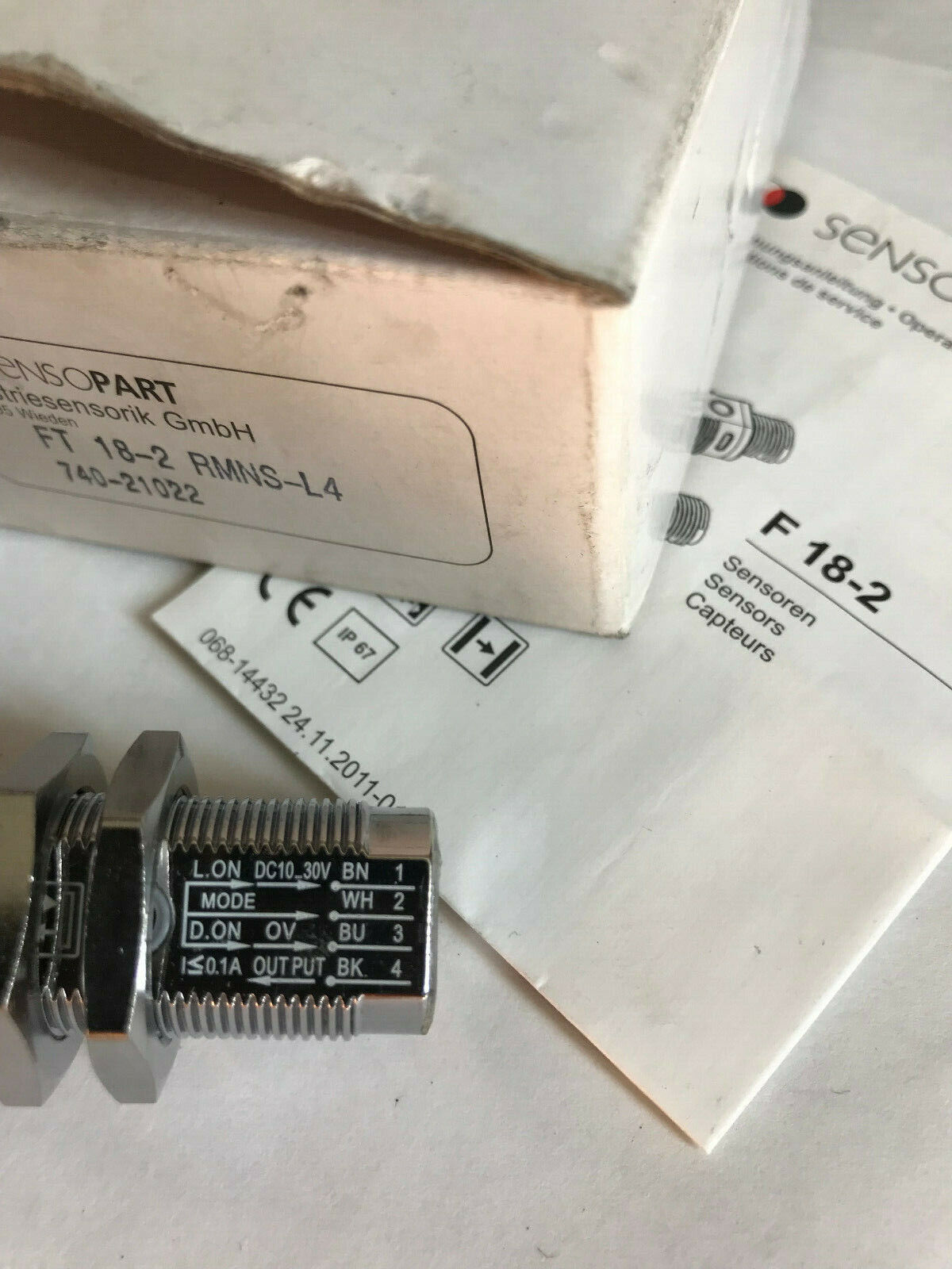 New Sensopart Ft 18-2 Rmns-L4,740-21022 Sensor ,Sf