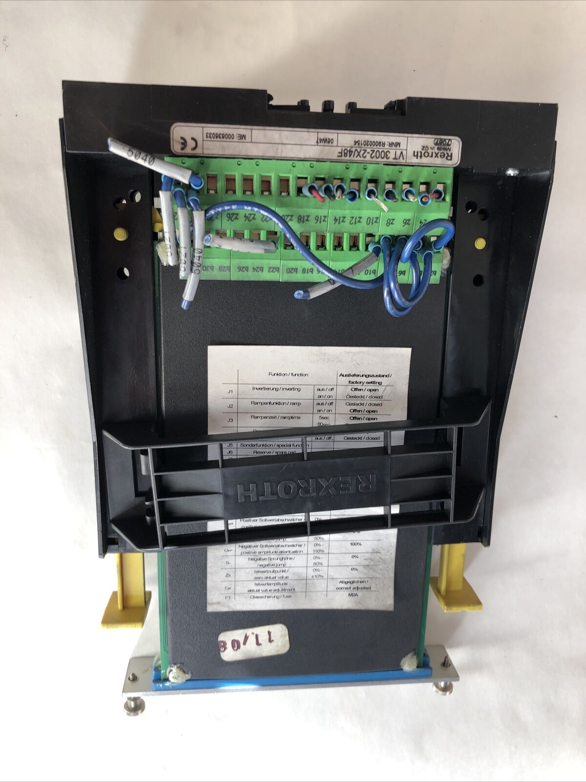 Rexroth Vrda2-2 Analog Hydraulic Amplifier Proportional Vt-Vrpa2-2-10/V0/T5,Aa