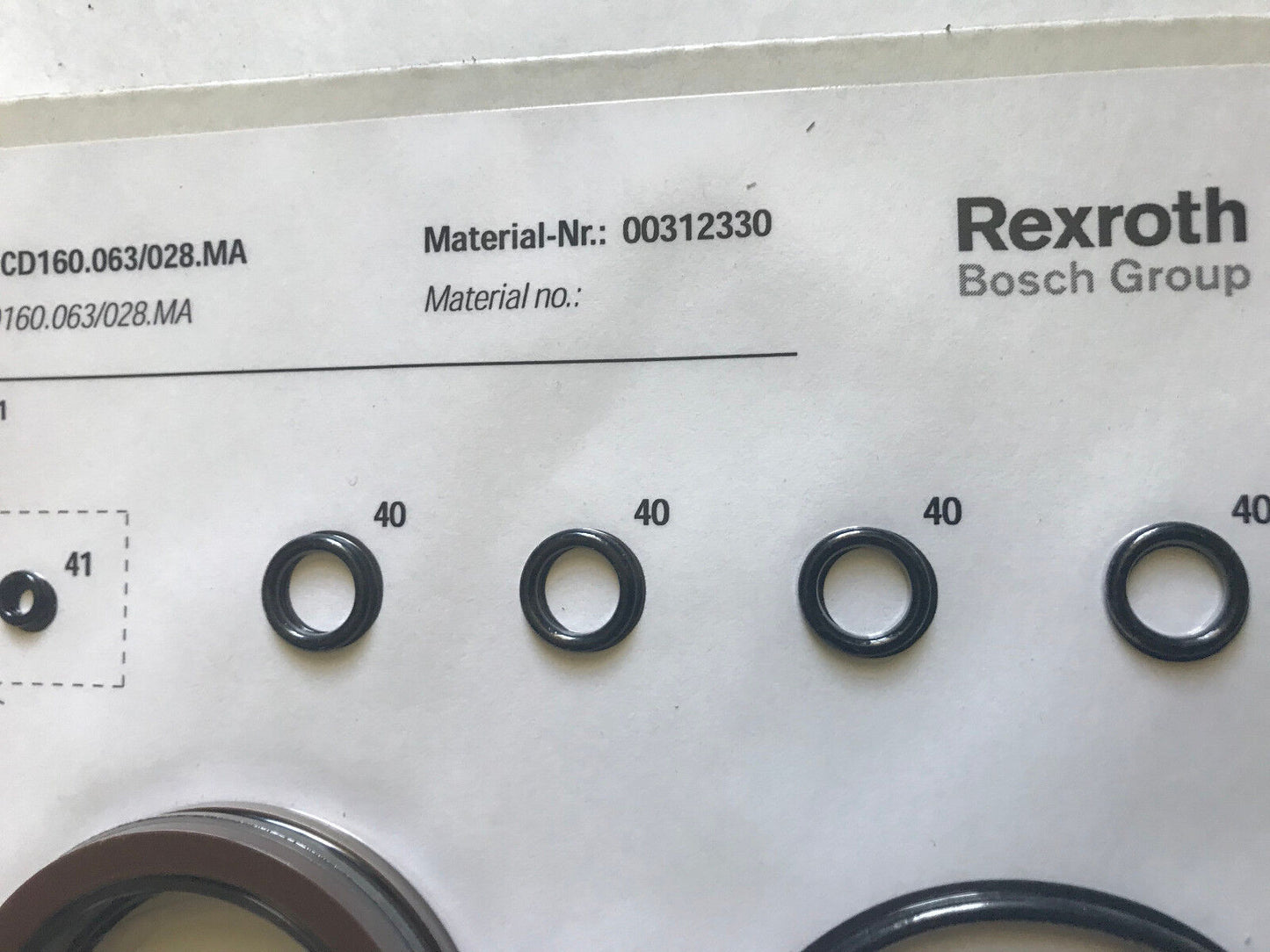New Rexroth 00312330,R900312330 Rebuild Seal Kit Mrd 700 Hydraulic Motor,Er