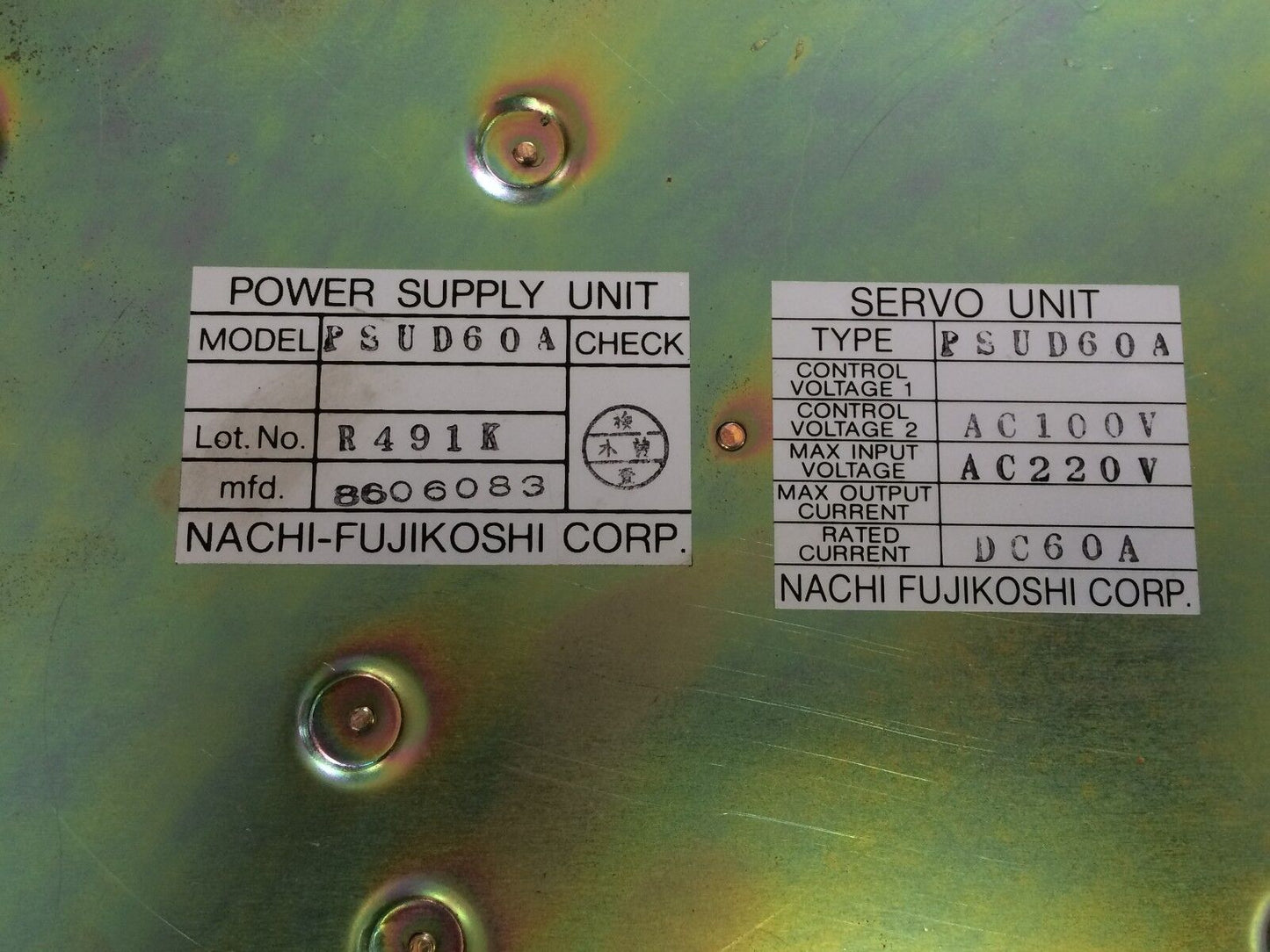 Nachi Psud-60A Power Supply Unit Nachi Cnsb, Tb