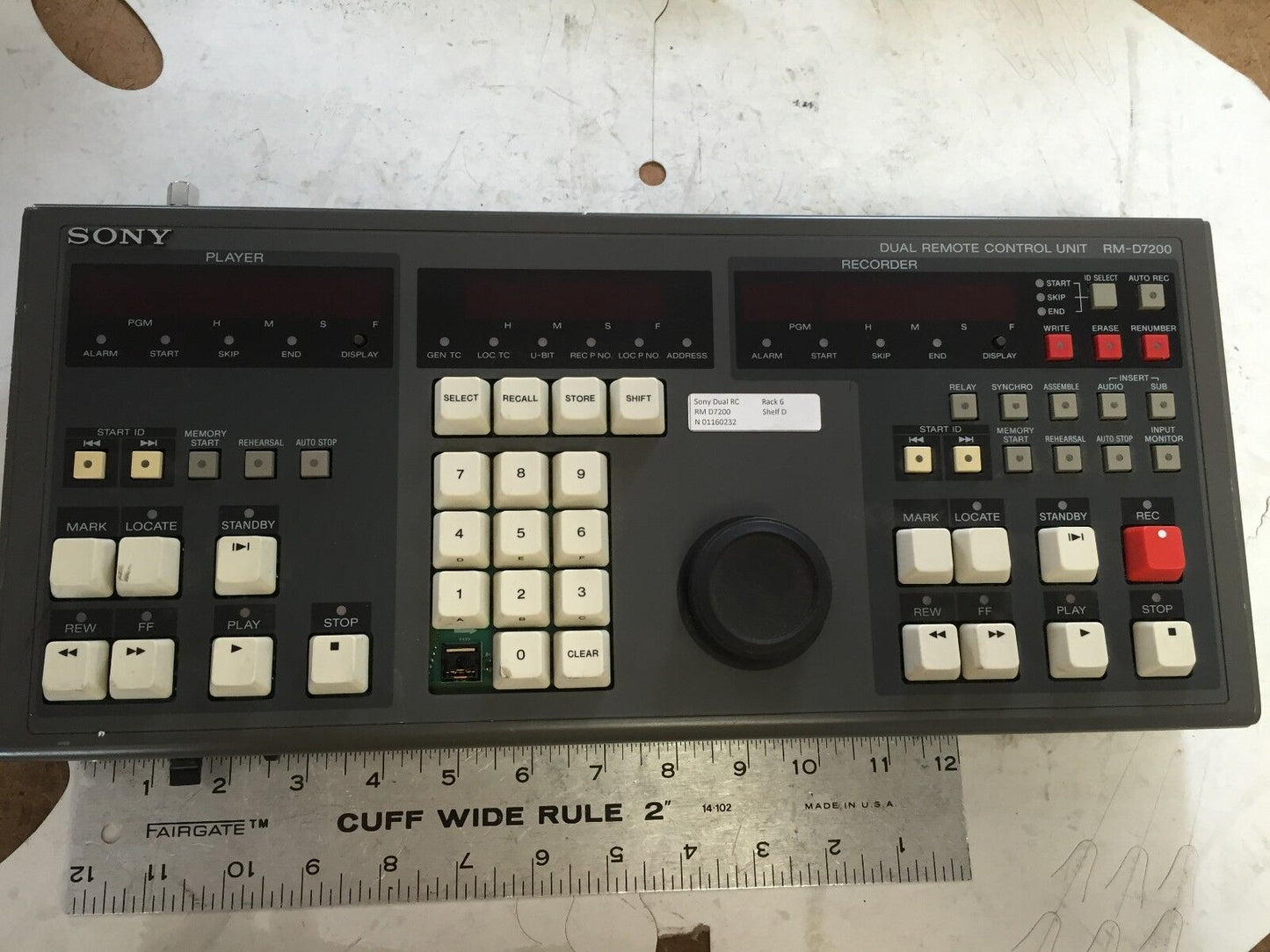 Sony Rm-D7200 Dual Remote Control Unit (One Keypad Missed),Cl